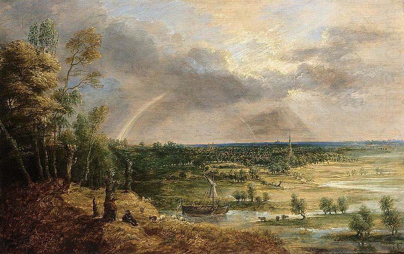 Panoramic River Landscape, Lucas van Uden